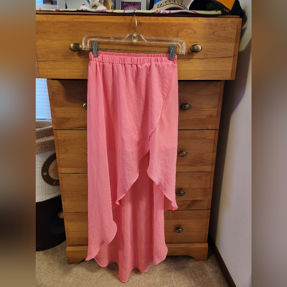DIVIDED Pink High Low Skirt